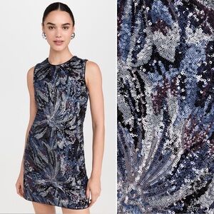 Le Superbe Day Shifter Dress (black sequin) • $525 MSRP • Sz 4